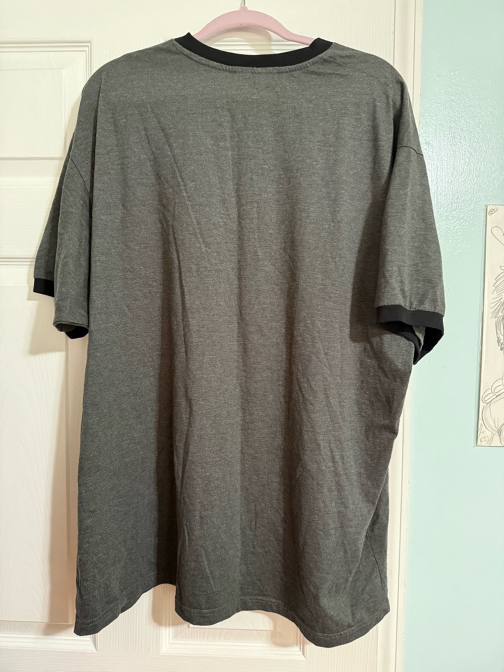 The Cure Graphic Ringer T-Shirt - Dark Gray with Black Trim,brand new condition! - Picture 3 of 3